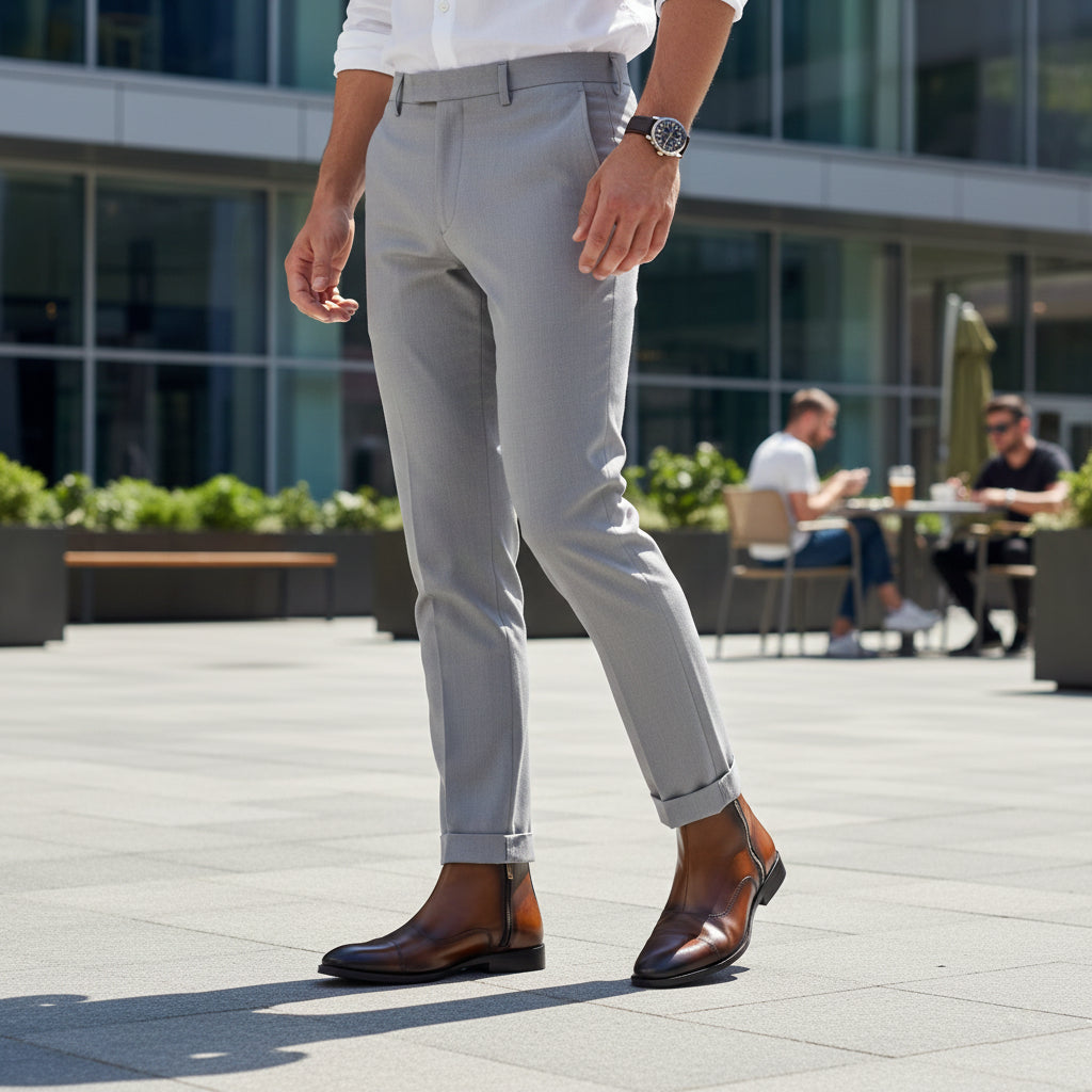 Artigio-01008-Brown Chelsea Boots – Premium Cow Leather with Classic Leather Sole