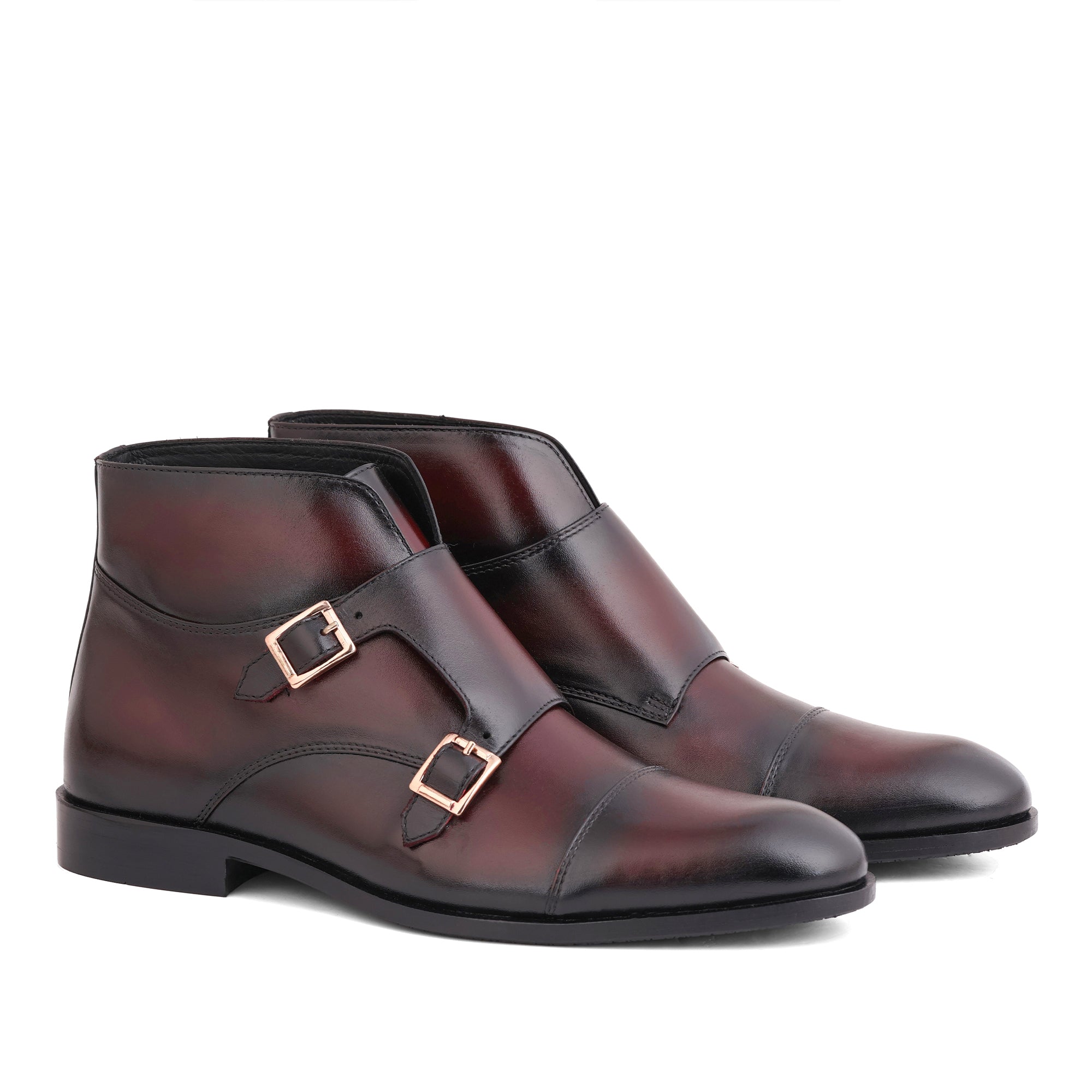 Artigio-01006- Handcrafted Burgundy Chelsea Boots – Cow Leather Upper