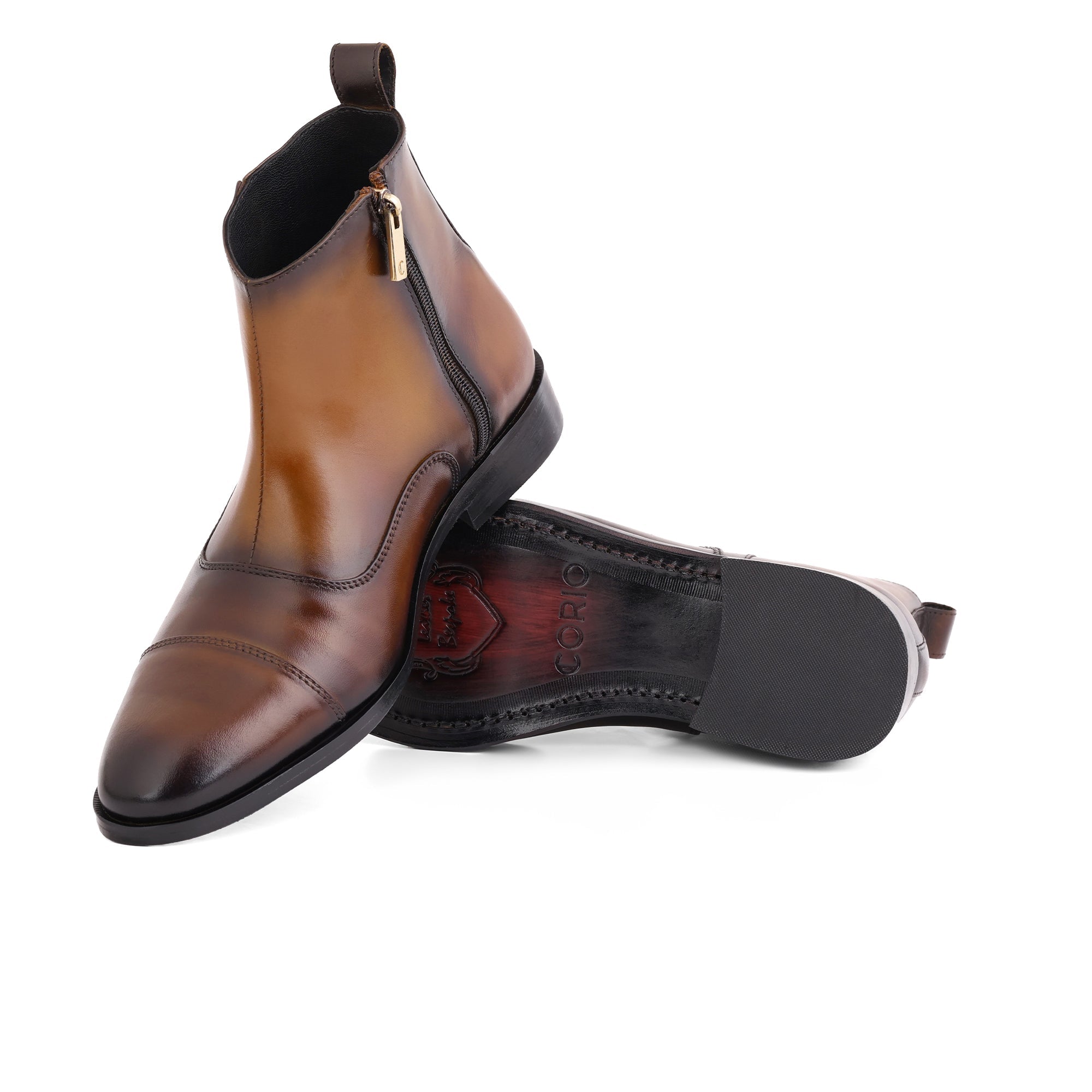 Artigio-01008-Brown Chelsea Boots – Premium Cow Leather with Classic Leather Sole