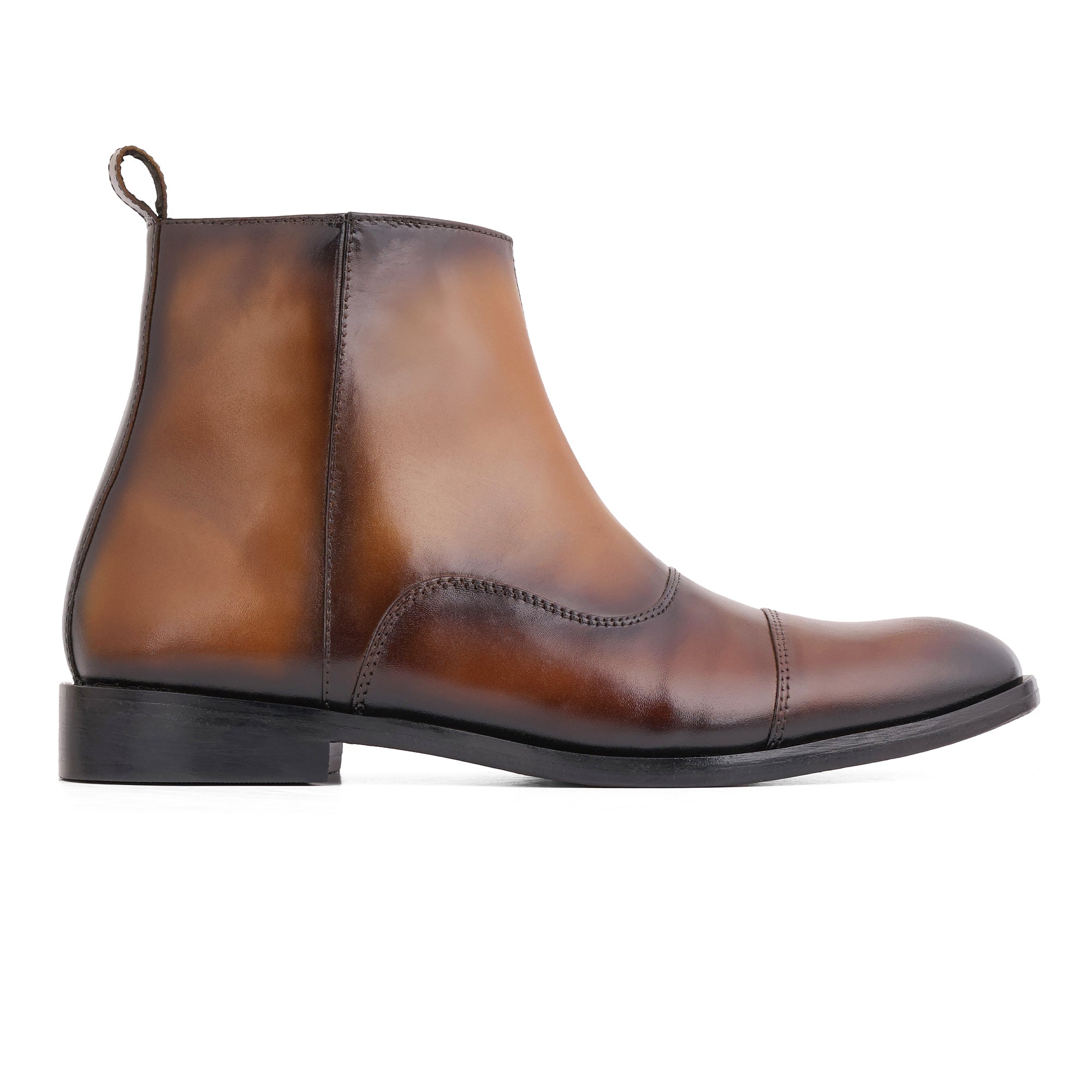 Artigio-01008-Brown Chelsea Boots – Premium Cow Leather with Classic Leather Sole