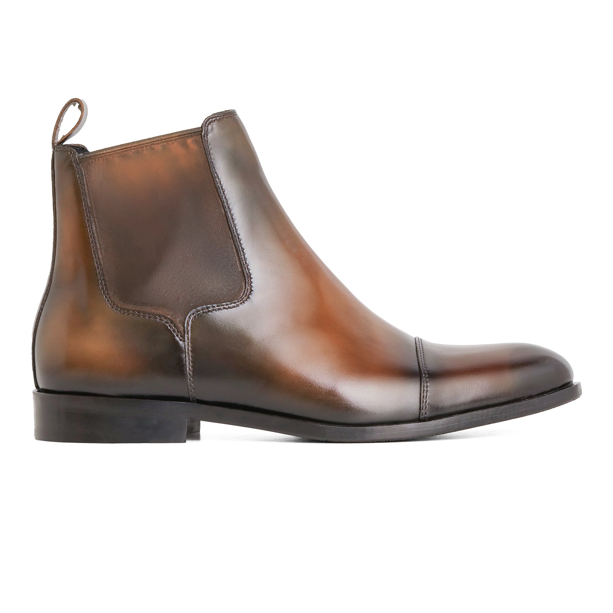 Artigio-01007-Tan Chelsea Boots – Premium Cow Leather with Imported Rubber Sole