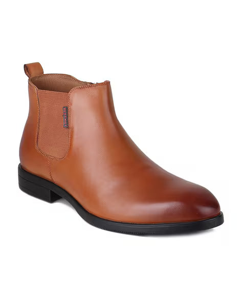 Artigio-01002 - Men's Tan Calf Leather Chelsea Boot