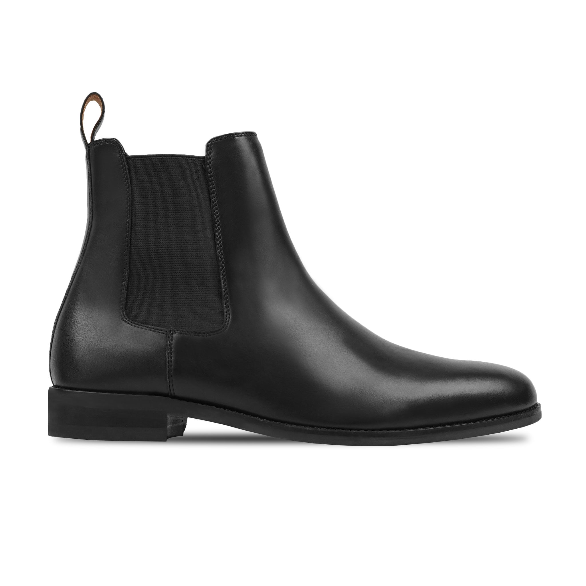 Artigio -01003- Men's Black Calf Leather Chelsea Boot