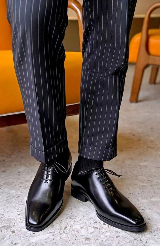 Artigio-04001-Handcrafted Black Leather Formal Lace-Ups