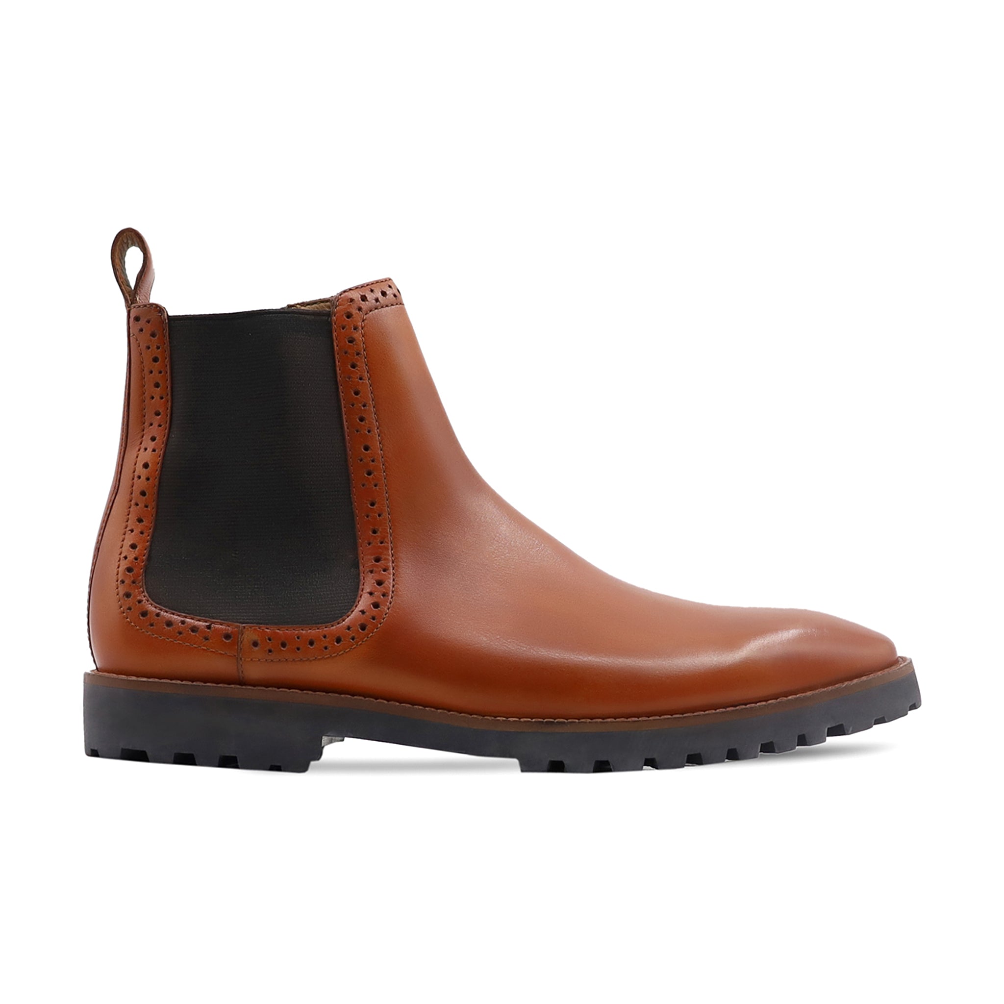 Artigio-01002 - Men's Tan Calf Leather Chelsea Boot