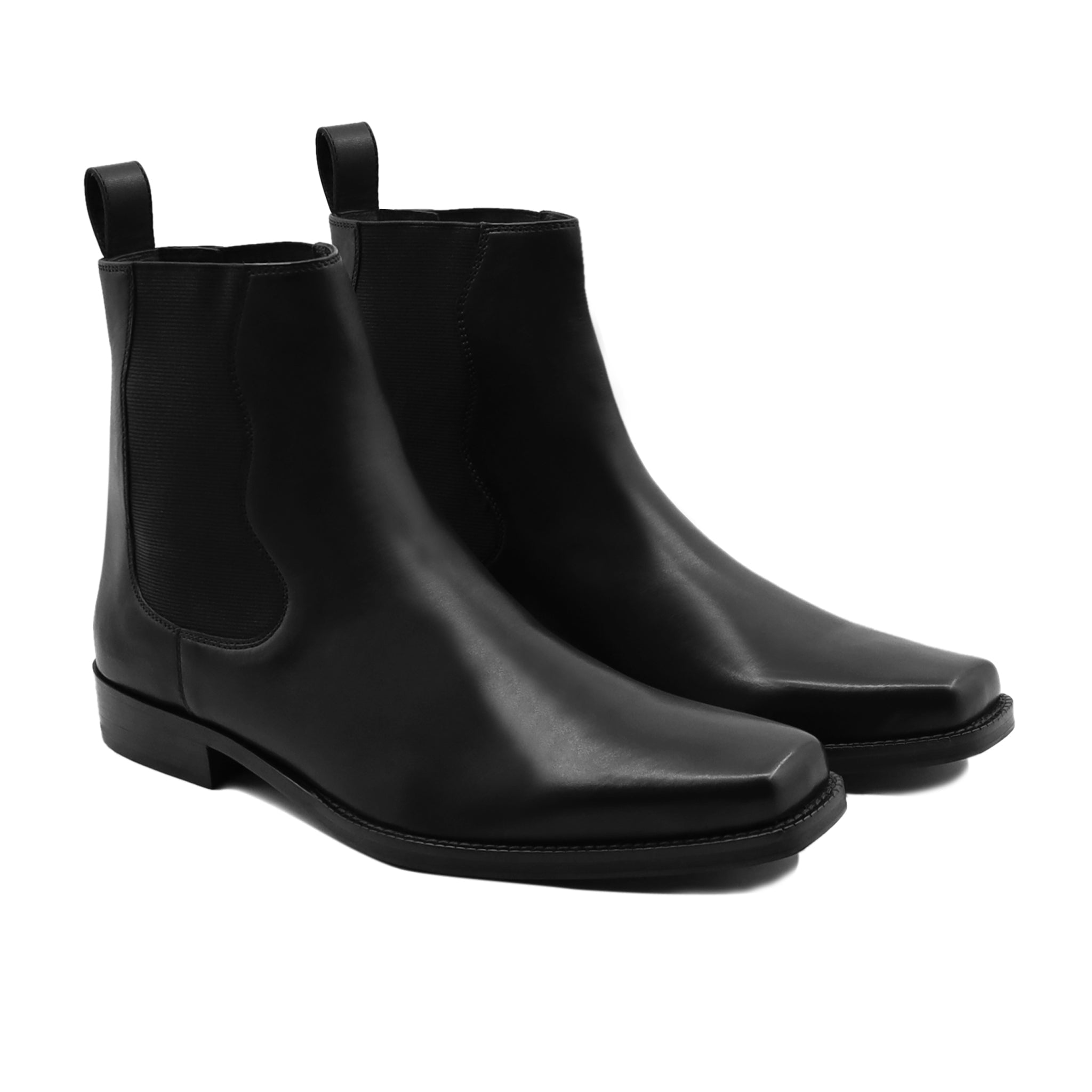 Artigio-01004 - Men's Black Calf Leather Chelsea Boot