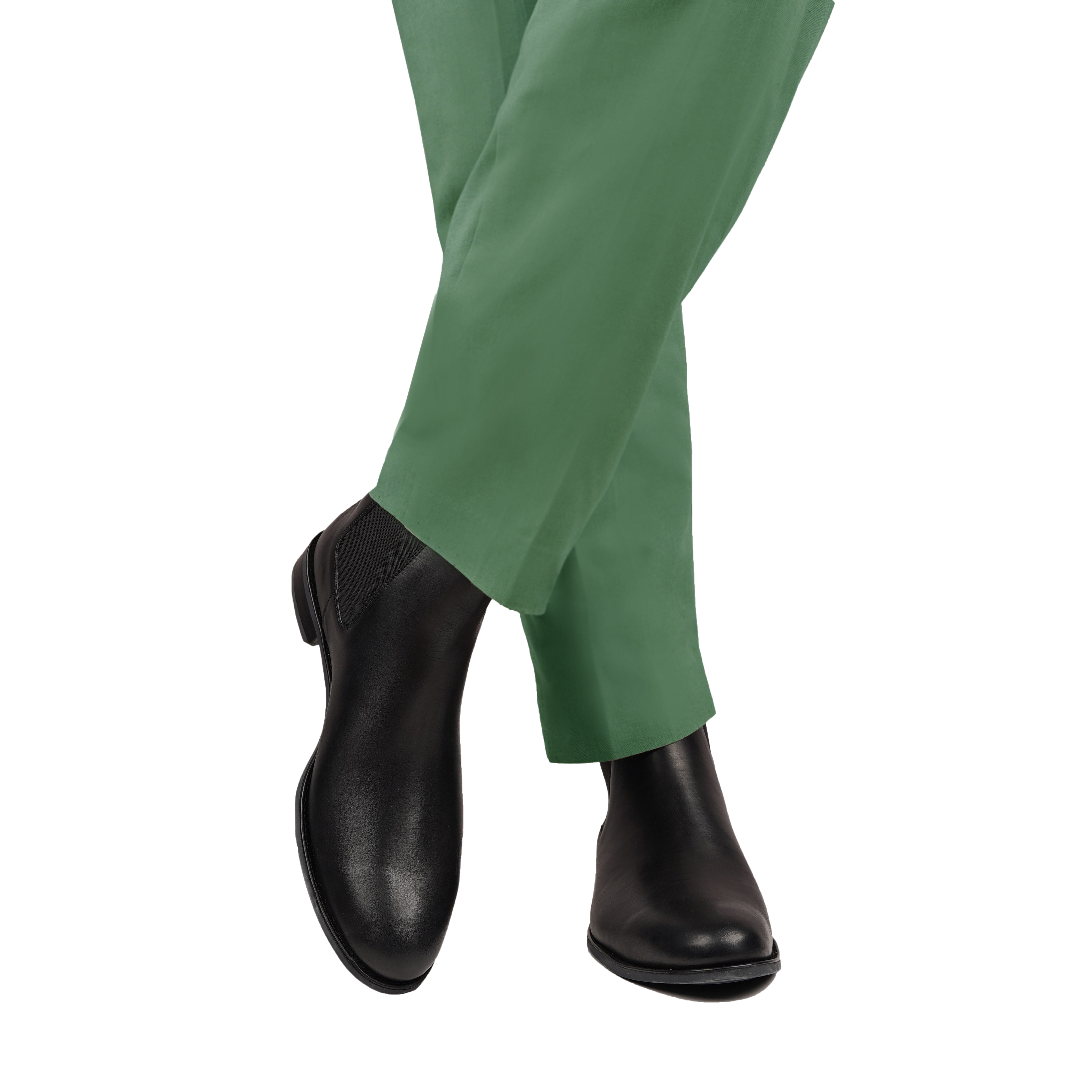 Artigio -01003- Men's Black Calf Leather Chelsea Boot