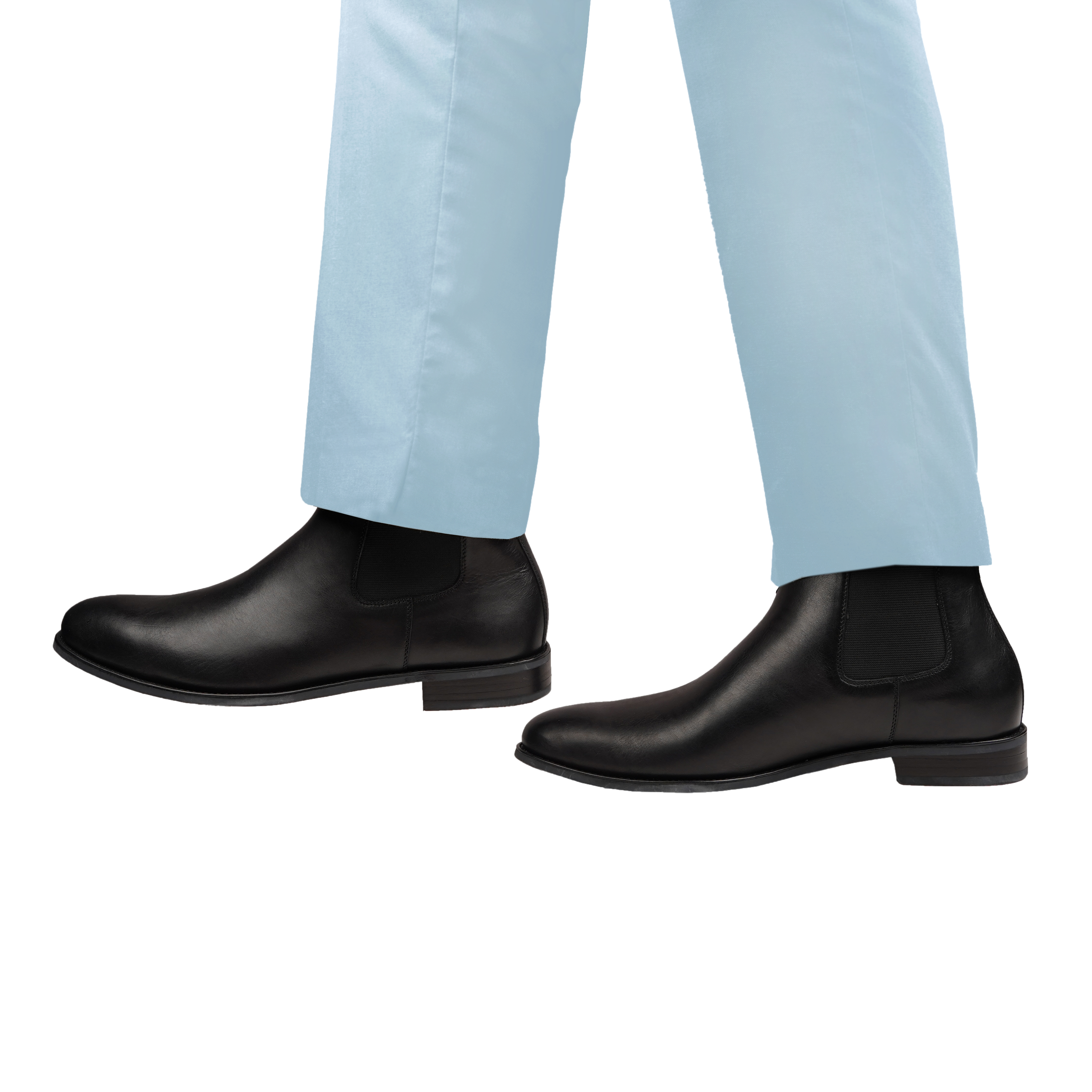 Artigio -01003- Men's Black Calf Leather Chelsea Boot