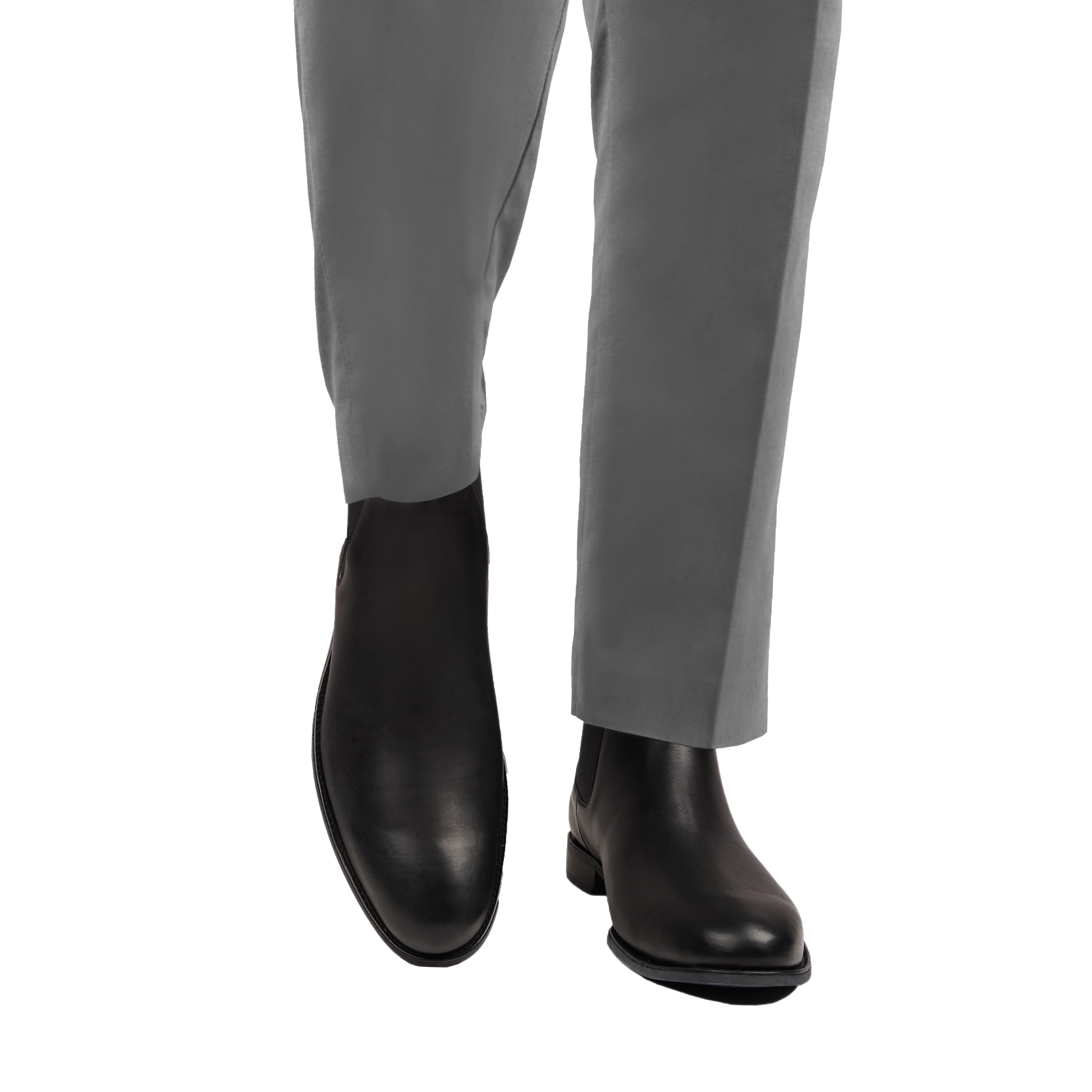 Artigio -01003- Men's Black Calf Leather Chelsea Boot